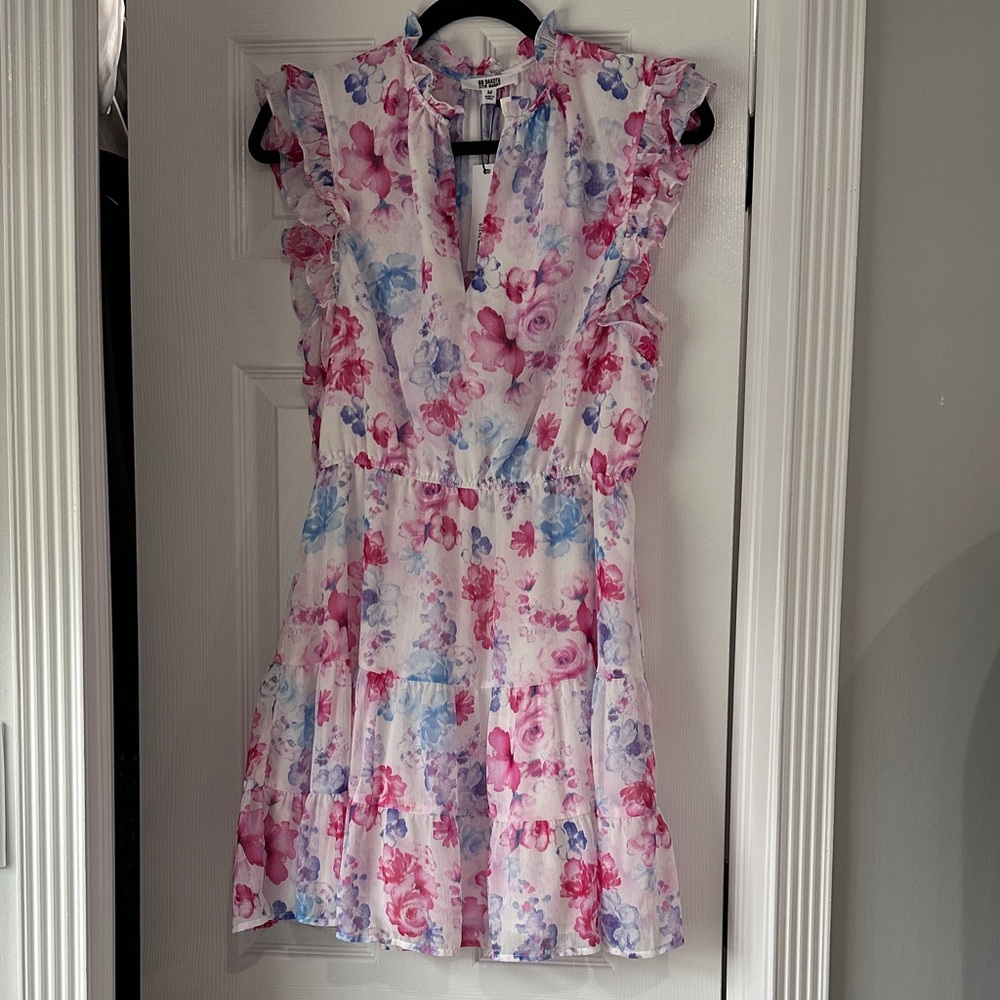 BB Dakota Floral Mini Dress - Pink and Blue